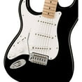 thumbnail image 3 of Squier Sonic Stratocaster Electric Guitar Black, Maple Fingerboard, White Pickguard, Left-Handed, 3 of 4