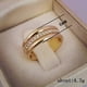 thumbnail image 5 of Anillo de boda de moda para mujer, anillo de compromiso con circonita cúbica micro pavé, accesorios de joyería para mujer, pareja sencilla, tamaño 6, dorado, 5 of 5