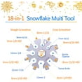 thumbnail image 4 of 18-in-1 Snowflake Multi-Tool, Stainless Steel Multitool Card Combination Compact Portable Outdoor Products Snowflake Tool Card, 4 of 5