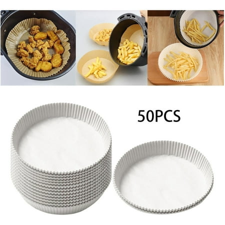 Air fryer special paper tray oil-absorbing paper baking pad paper support oil-proof oven food oil-absorbing paper large household (white) (50pcs) Air fryer special paper tray oil-absorbing paper baking pad paper support oil-proof oven food oil-absorbing paper large household (white) (50pcs)