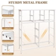 thumbnail image 4 of PORKISS Fabric Dresser for Bedroom 12 Drawer with 5 Side Pockets 2 Hooks, Chest of Drawers Dresser with Steel Frame Wooden Top for Living Room, Bedroom, Hallway, White, 4 of 13