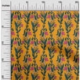 thumbnail image 1 of oneOone Cotton Cambric Fabric Leaves & Floral Block Print Fabric BTY 56 Inch Wide, 1 of 4