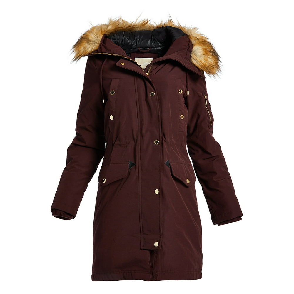 Michael Kors Michael Kors FauxFurTrim Hooded Down Parka Coat