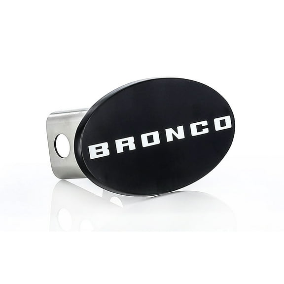 Ford Bronco Black Oval Trailer Tow Hitch Cover Plug (2" Inch)