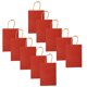 thumbnail image 2 of Bolsa de papel Kraft portátil para fiesta, 10 Uds., bolsa de regalo de embalaje de compras Simple con asa, 15x8x21cm, color rojo, 2 of 10