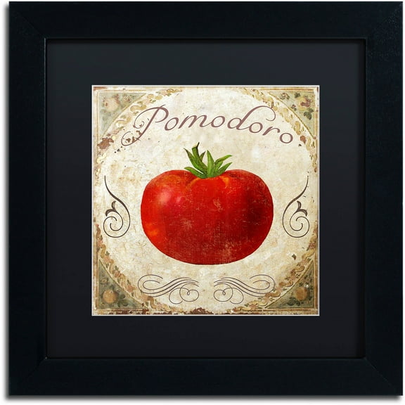 Trademark Fine Art "Mangia II" Canvas Art by Color Bakery Black Matte, Black Frame