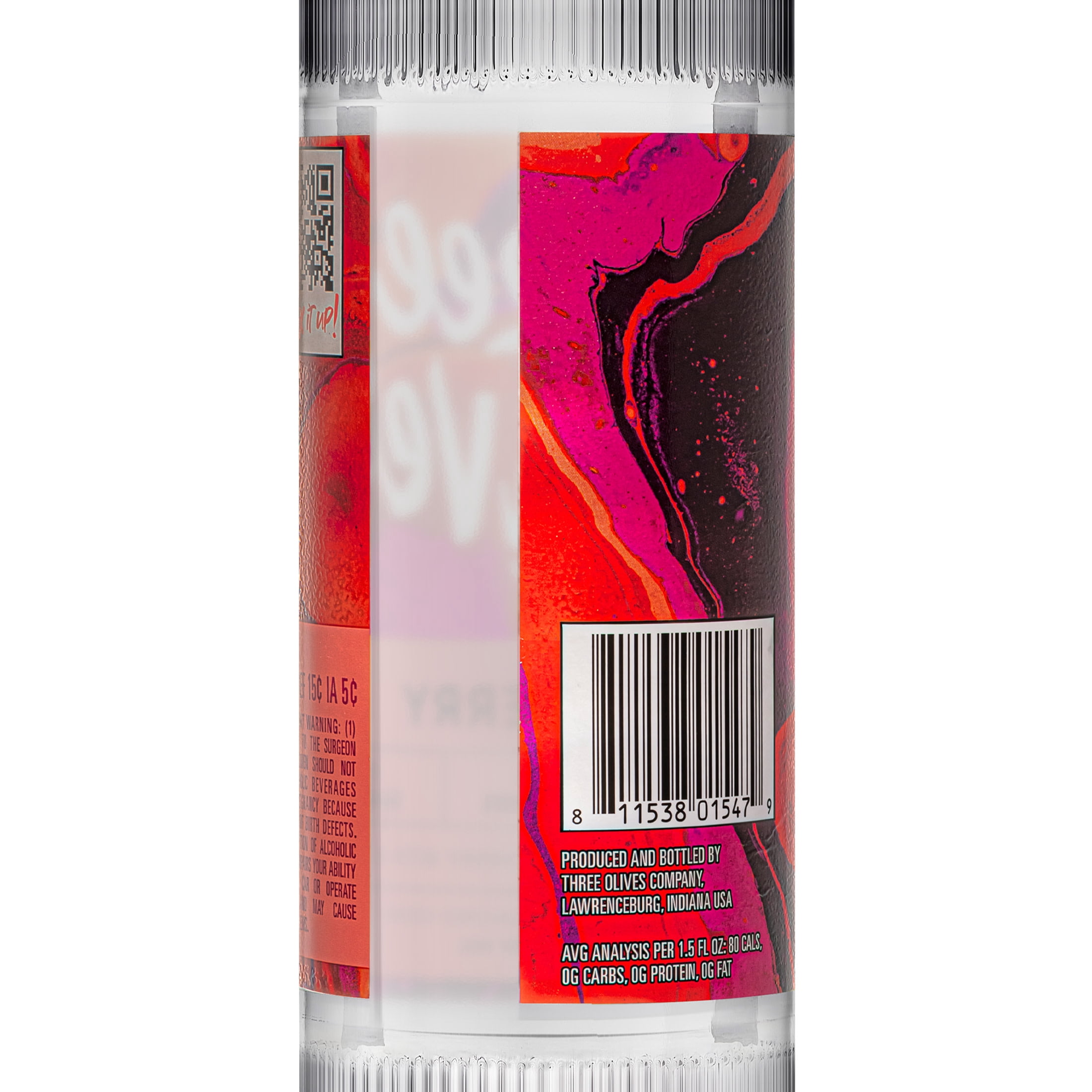 Three Olives Vodka Cherry, 750 ml Glass Bottle, 30% ABV
