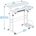 thumbnail image 2 of Urban Deco Computer Desk for Small Spaces,Modern Simple Style Classic Table, White, 2 of 7