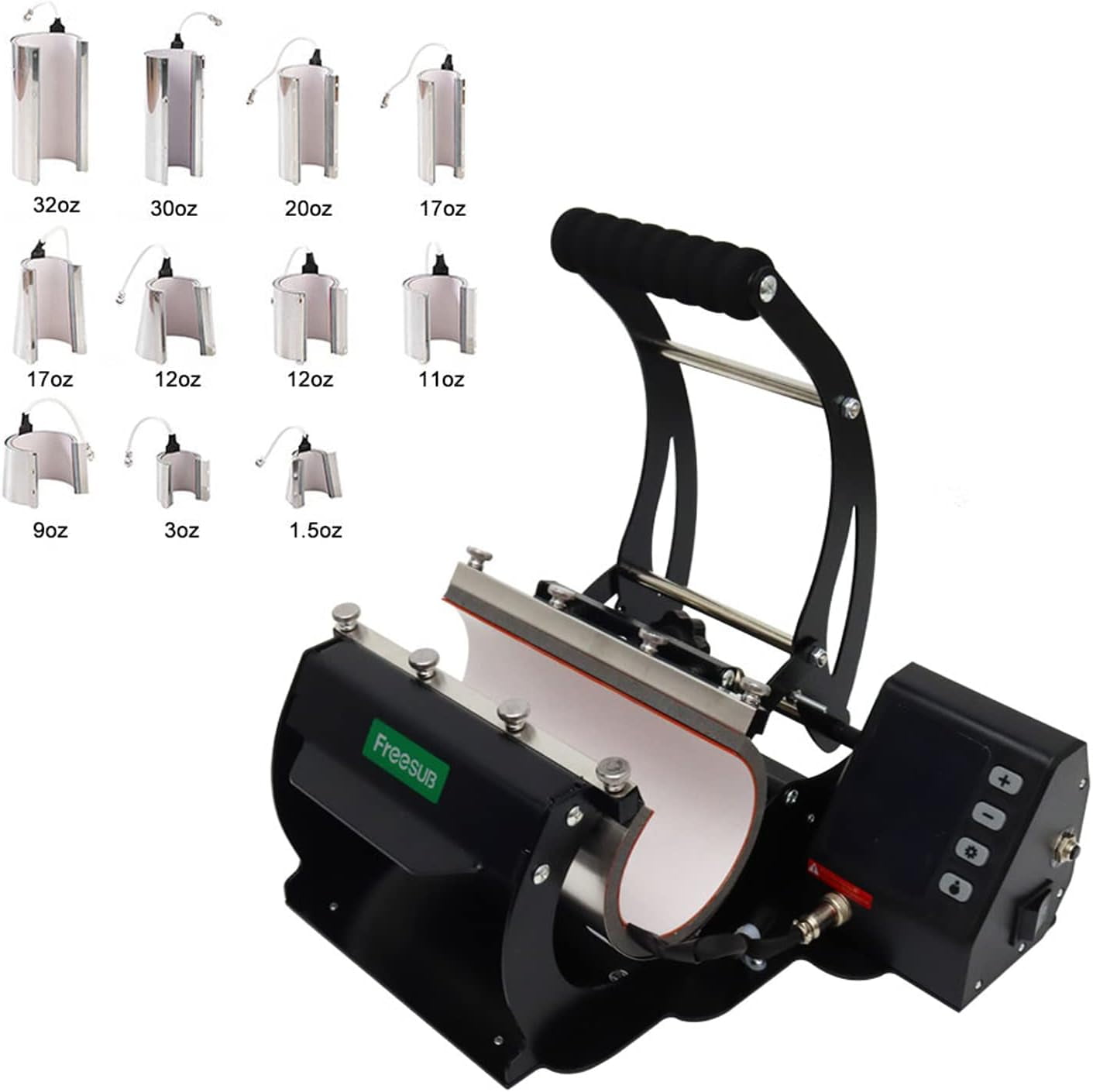 EQCOTWEA 11in1 Mug Heat Press Tumbler LCD Cup Heat Transfer Sublimation DIY