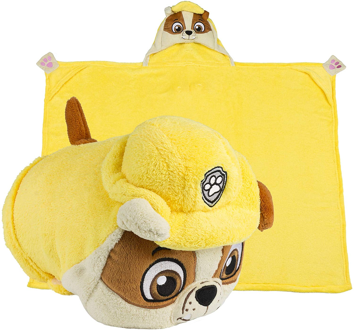 Comfy Critters - Nickelodeon Paw Patrol - Rubble Huggable Hooded Blanket - Walmart.com - Walmart.com