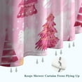 thumbnail image 6 of Pink Christmas Tree Shower Curtain 36"x72" ,Bathroom Decorative Shower Curtains Set with 12 Hooks,Modern Waterproof Washable Shower Curtain, 6 of 6