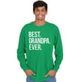 thumbnail image 3 of Best Grandpa Ever Grandfather Poppop Men's Long Sleeve Tee T Shirt Brisco Brands M, 3 of 6