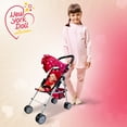 thumbnail image 3 of The New York Doll Collection 3-in-1 Baby Doll Furniture Set, Pink Hearts, Includes Stroller, Swing, 3 of 6