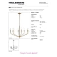 thumbnail image 2 of Millennium Lighting 8168-MG Laurell 8 Light 30" Wide Taper Candle Style Chandelier - Gold, 2 of 5