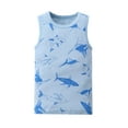 thumbnail image 2 of ENFLASH Toddler Kids Little Boys' Tank Undershirt Sleeveless Cotton Tank Tops Shark Round Neck Undershirt Tees Pack of 3, 2 of 8