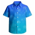 thumbnail image 4 of Byoo Toddler Boys Tree Printed Button Down Shirt Casual Short Sleeve Soft Beach Tee Shirt,Blue, 4 of 5
