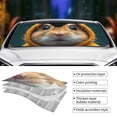 thumbnail image 3 of Yiaed Modern Yellow Sweater Guinea Pig Print Car Windshield Sunshade Front Auto Car Front Window Sun Shade Foldable Sun Visor Shield Cover Auto Accessories for Sedan SUV Truck-Medium, 3 of 5