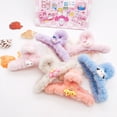 thumbnail image 2 of Horquilla de pelo de peluche de otoño e invierno de Sanrio, pinza para el pelo Coolomi, pinza grande de tiburón de peluche, 2 of 5