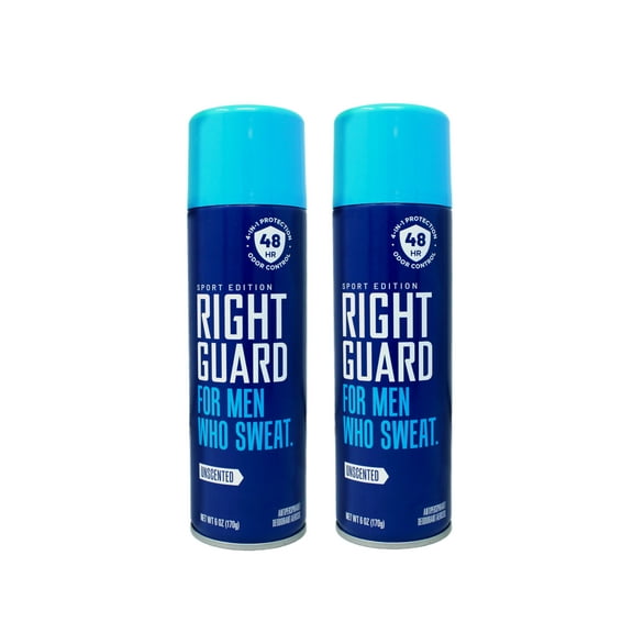 Right Guard Sport Unscented Aerosol Antiperspirant Spray 6 Oz (Pack Of 2)