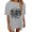 Light Gray, variant on NJGRAE Womens Business Casual Tops Floral Print Summer T-Shirts Women's Oversized Top Loose Short Sleeve T Shirt Ribbed Knit Casual Top L