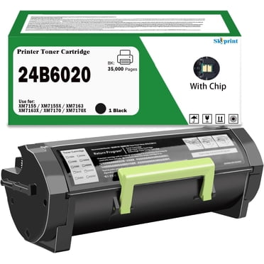High Yield 24B6020 Black Toner Cartridge 35,000 Pages Compatible with Lexmark 24B6020 Toner for Lexmark XM7155 XM7155X XM7163 XM7163X XM7170 XM7170X Printers Toner