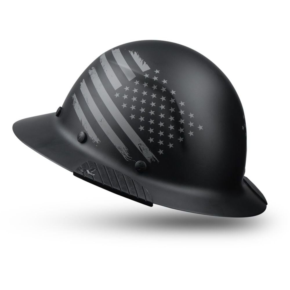 Lift Safety Dax Patriot Full Brim Hard Hat - Black Matte