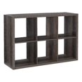 thumbnail image 1 of Linon Armoire de Rangement en Bois à Six Casiers Gris, 1 of 12