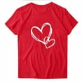 thumbnail image 7 of Edvintorg Womens Summer Tops 2026 Valentine's Day Heart Printed Round Neck Short Sleeve Basic Tshirt Graphic Tees, 7 of 7