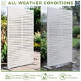 thumbnail image 3 of FOOWIN Outdoor Metal Privacy Screen Galvanized Decorative Screen, White, 3 of 9