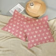 thumbnail image 5 of Valentines Day Pillow Covers 18x18 Set of 2 Pink Love Heart Decorative Throw Pillows Valentines Wedding Anniversary Decor Pillowcase Linen Valentines Outdoor Cushion Covers for Sofa Couch, 5 of 5