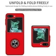 thumbnail image 3 of Allytech Galaxy Z Flip 6 Case With Ring Holder Stand Shockproof Protective Anti-Scratch Hybrid Case Cover for Samsung Galaxy Z Flip 6 - Red, 3 of 9