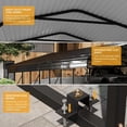 thumbnail image 3 of 20 x 40 Ft Heavy Duty Metal Carport with Galvanized Steel Roof Tall Garage Shelter for Tractors Trucks Boats and All-Weather Protection, 3 of 8