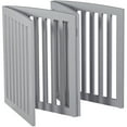 thumbnail image 4 of WDZS Extra Wide Dog Gate 24 Inch High Freestanding Indoor Pet Door for House Doorways Stairs Halls, Foldable Wood Outdoor Safety Fence 4 Panels,Grey, 4 of 13