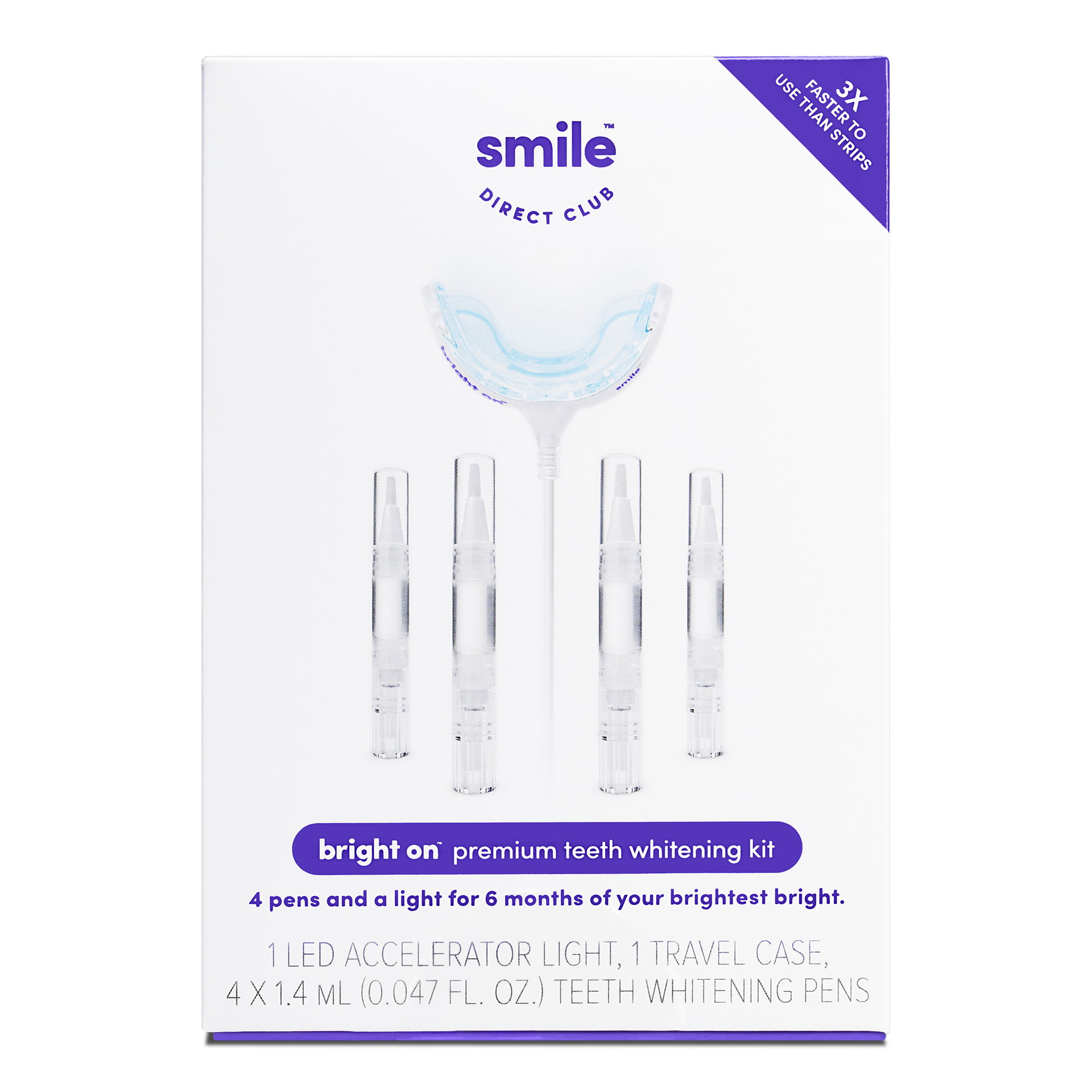 Smile Direct Club Bright On Premium Teeth Whitening Kit Led Accelerator Light And 4 Whitening Pens Walmart Com Walmart Com