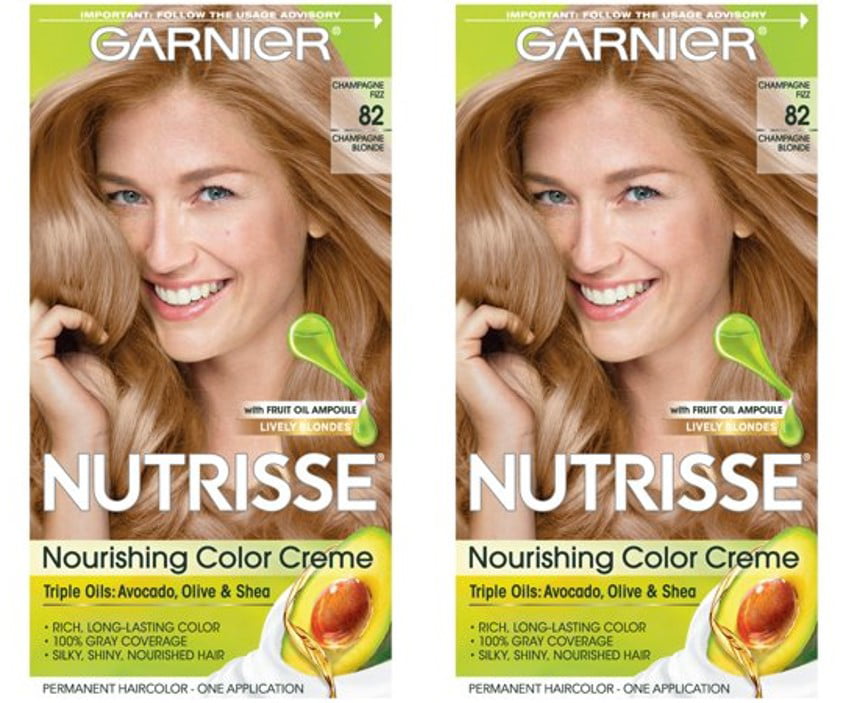 2. Garnier Nutrisse Nourishing Hair Color Creme, 82 Champagne Blonde (Champagne Fizz), 1 kit - wide 5