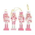 thumbnail image 1 of Figura de Cascanueces BLESIY de madera adorno de muñeca recuerdos de fiesta Rosa 4 Uds, 1 of 8