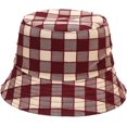 thumbnail image 4 of CoCopeaunts Bucket Hats for Women Street Casual Double-Sided Bucket Hat Lattice Fashion Leisure Men Sun Protection Fisherman Hat, 4 of 8