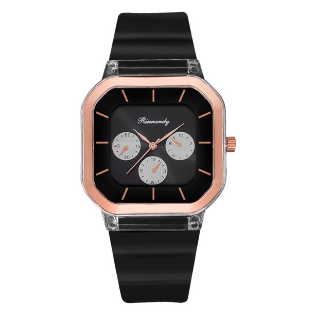 La correa casual de la moda mira el vestido pequeño del reloj del cuarzo del dial de las señoras del gel de sílice Wmkox8yii gfajkfgbkjabf1569