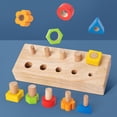 thumbnail image 4 of Esquirla Montessori Wood Nuts and Bolts Board Toy Safe Material Color & ,, 4 of 8