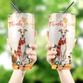 thumbnail image 4 of Happy Thanksgiving Whippet with Turkey Pumpkins Autumn Vibes 30oz Stainless Steel Tumbler Insulated Cup with Lid Dog Lover - 12018, 4 of 5