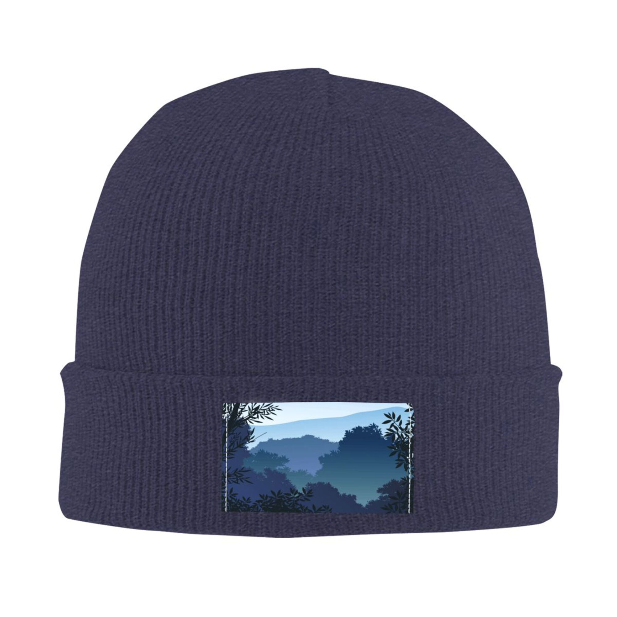 ZICANCN Knit Beanie Hat-Forest Winter Tree Winter Cap Soft Warm Classic Hats  for Men Women Landscape Nature Mountain Sky 