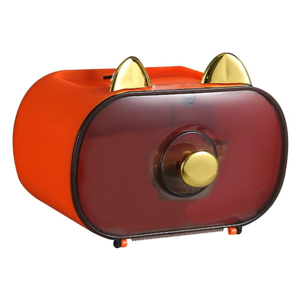 Estuche decorativo para pañuelos faciales, impermeable, adorable, práctico y a prueba de polvo. Naranja