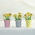 thumbnail image 1 of shenmeida 3pcs Exquisite Scene Model Simple Small Sunflower Mini Potted Micro Landscape Ornament for Children, 1 of 7