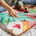 thumbnail image 4 of SKISUNO 4Pcs Cotton Canvas Boards Light Grey for Drawing Acrylic Oil Paint with Heart Pattern Rounded Corners, 4 of 8