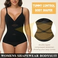 thumbnail image 2 of MISS COCOLI Women's Shapewear Bodysuit Tummy Control Body Shaper V Neck Bodysuit Waist Trainer, 2 of 6