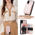 thumbnail image 3 of iPhone X Wallet Case, iPhone XS Cover, Allytech Zipper Case with Card Holder Slot Crossbody Chain Strap Handbag Purse Wrist Strap Shockproof PU Leather Case for iPhone X/ XS 5.8", Rosegold, 3 of 7
