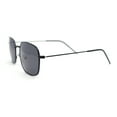 thumbnail image 3 of Dad Fashion Retro Classic Small Rounded Rectangle Metal Rim Sunglasses All Black, 3 of 4