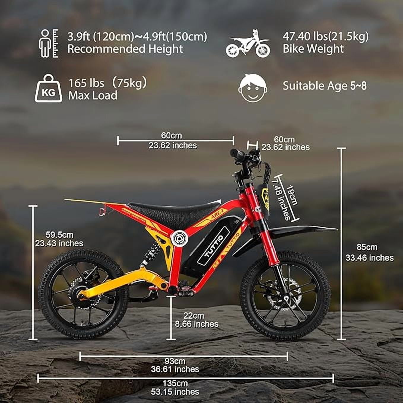 TUTTIO ARC-1 750W Mini Electric Dirt Bike for Kids 8-14, 5-Speed