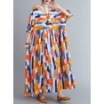 thumbnail image 3 of Femmes Robe en Vrac Vintage Imprimé Floral Poches Demi-Manches Vacances Surdimensionnées Boho Casual Robes, 3 of 9