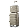thumbnail image 3 of Luggage Sets 4 Piece Set,Hard Shell Lightweight Suitcase with Spinner Wheels,Expandable Carry On Luggage for Men Women with Tsa Lock,Champagne,14/20/24/28in, 3 of 7
